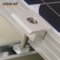UISOLAR Pince de fixation centrale en aluminium de haute qualité Supports de montage de panneaux solaires Pinces de fixation pour support solaire PV
