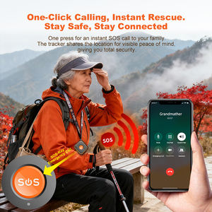 Bouton SOS <span class=keywords><strong>simple</strong></span>, GPS, détection automatique des chutes, alerte d'appel <span class=keywords><strong>pour</strong></span> les personnes âgées atteintes de la maladie d'Alzheimer, personnes handicapées, avec capture à distance - Product Image 3