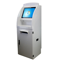 Kiosque de vente de billets en extérieur, écran tactile capacitif anti-reflet étanche, écran LCD 21,5 pouces, paiement par carte, machine ATM bancaire, SDK