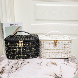 Cosmetic Bag <b>Makeup</b> Storage Portable Travel Toiletry <b>Case</b> Ins Style Off White Pure Black 2023 - Product Image 4