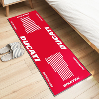Tapis de garage personnalisé pour moto - Tapis de sol en nylon imprimé haute définition pour la marque des équipes de course et l'affichage en garage