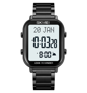 Reloj de Oración Musulmán <span class=keywords><strong>Al</strong></span> <span class=keywords><strong>Fajar</strong></span> 2024, Reloj Azan de Lujo SKMEI, Reloj Islámico de Mano con Dirección de la Qibla, Modelo 2135 - Product Image 3