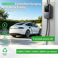 Chargeur EV portable de type 2 de 3,5 kW avec écran Tuya IP66 de 2,8 pouces, prend en charge un courant réglable en continu de 0 à 32 A, station de charge