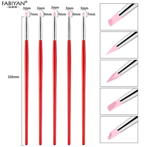 5 cái/bộ Móng Tay Nghệ Thuật Silicone Chấm Bút Bàn Chải Gỗ Khắc Emboss Rỗng Gốm Điêu Khắc Định Hình Đất Sét Đánh Bóng Tự Làm Chấm Công Cụ - Product Image 4