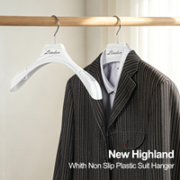 Hochwertiger Weißer Kunststoff-Kleiderbügel mit Rutschfestem Design für Anzüge, Hemden und Pullover