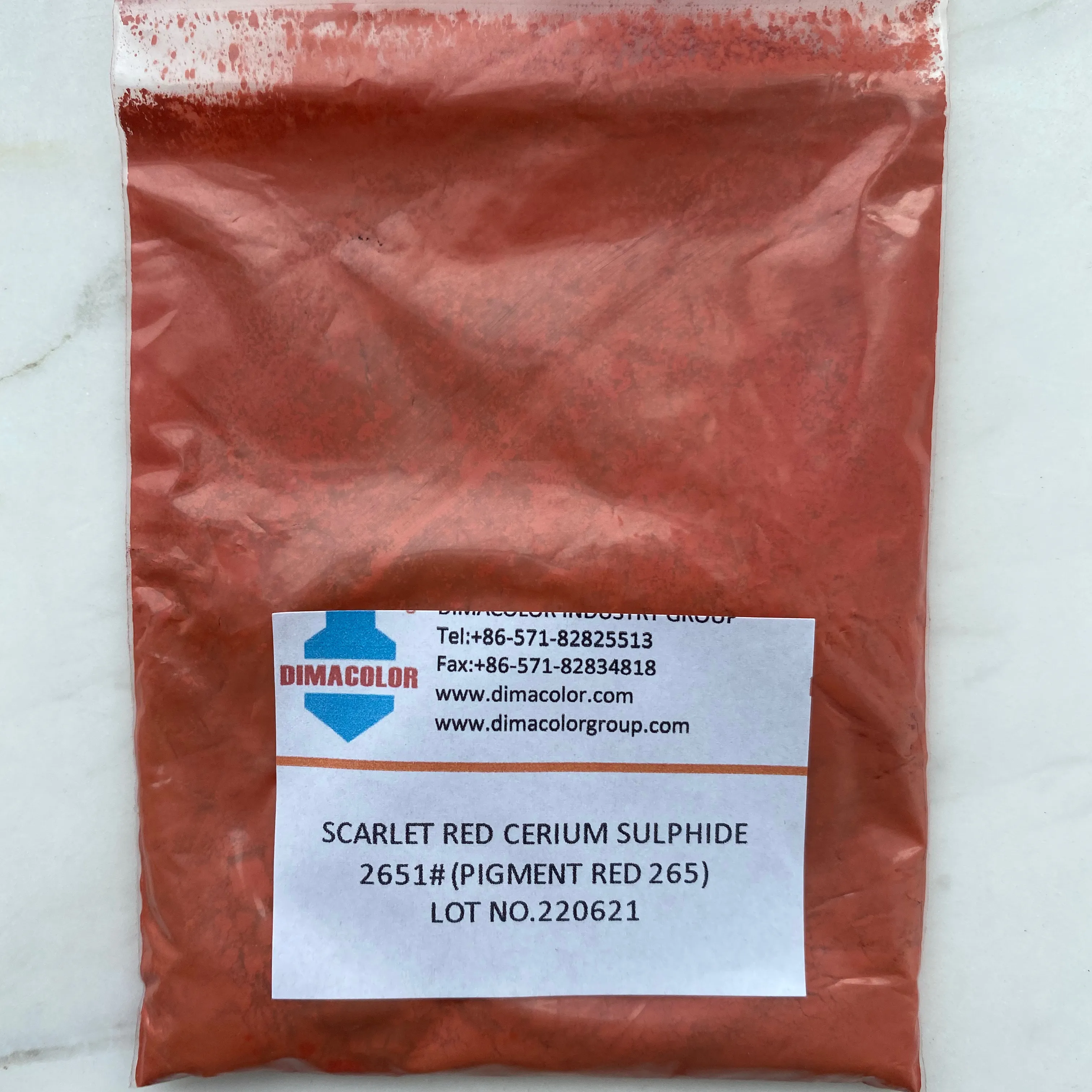 PIGMENT ORANGE RED CERIUM SULPHIDE 01 NYLON COLORANT DYES  PIGMENT RED 265