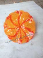 Assiette en verre de Murano de couleur orange décoration murale en forme de fleur Scone escalier porche suspendu Art décoration