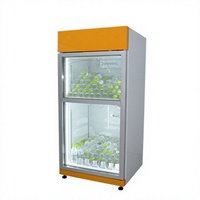 Réfrigérateur-congélateur vertical commercial SCD-550, double affichage de la température, double porte vitrée, 550L, pour supermarché