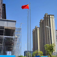 Mât de drapeau extérieur en alliage d'aluminium de haute qualité avec système de câble externe en acier inoxydable et mât électrique