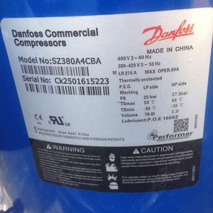 คอมเพรสเซอร์แบบสกรอลล์ Danfoss รุ่น SH300A4AC คอมเพรสเซอร์ลมสำหรับอุตสาหกรรม ใช้ไฟ AC แบบหล่อลื่น ผลิตในจีน - Product Image 2