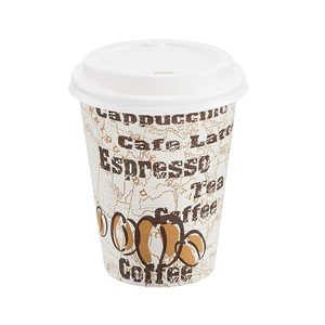 Vaso de Papel Desechable de Doble Pared con Logotipo Personalizado, Apto para Alimentos, Impermeable, de 8oz/12oz, con Tapa para Bebidas Calientes, para Hotel u Oficina - Product Image 1