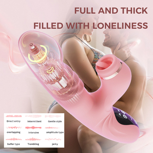 ของเล่นทางเพศแบบแฮนด์ฟรีพร้อมระบบทำความร้อน กระตุ้นจุดจี ไวเบรเตอร์สำหรับผู้หญิงและคู่รัก ไวเบรเตอร์รูปทรงลิ้นกระตุ้นคลิตอริส - Product Image 2
