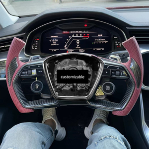 Volante Deportivo Personalizado de Fibra de Carbono/Cuero/Alcántara para <span class=keywords><strong>Audi</strong></span> TT TTS TTRS R8 V8 <span class=keywords><strong>V10</strong></span>, Diseño de Aeronaves, Mejora de Volante de Carreras - Product Image 2