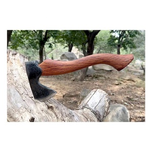 Hache polyvalente en acier au manganèse <span class=keywords><strong>MY6</strong></span>, manche en bois de châtaigne, hache à abattre, utilisation en camping, survie, coupe du bois, outil de hachage de cuisine - Product Image 5