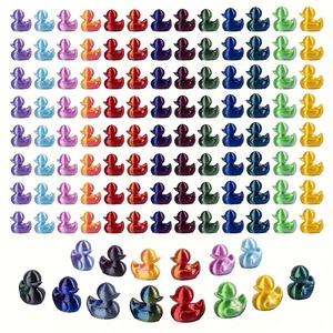 Mini Statue di Anatre 100 Pezzi Stampate in 3D in Resina con Gradiente di Colore Casuale, Decorazioni per Interni ed Esterni, Casa delle Fate, Regalo per le Feste - Product Image 4