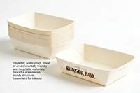Boîte à hamburger en papier avec logo personnalisé, pour poulet frit, nuggets, sandwichs, frites, emballage de hamburger imprimé en gros