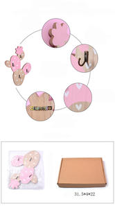 Porte-clés mural personnalisable en bois, organisateur mignon en forme de cactus, crochets pour clés de cuisine, usage domestique, vente en gros - Product Image 6