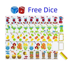 Tuiles de Mahjong Américaines Personnalisées de Luxe Gravées en Acrylique, Pliables, Durables, Écologiques, à Cinq Couches, pour le Divertissement et les Voyages - Product Image 2