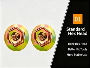Tornillos Autoperforantes de Cabeza Hexagonal de Acero Inoxidable, Rosca Gruesa, Clase 4.8 6.8, Certificación ISO, para Chapa Metálica Electromecánica - Product Image 1
