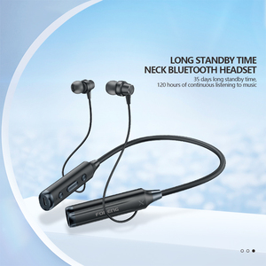 หูฟังไร้สายแบบคล้องคอ Foneng BL38 สำหรับกีฬา 5.3 พร้อมช่องใส่การ์ด TF หน้าจอ LED แสดงผลแบบดิจิตอล ไมโครโฟนในตัว กันน้ำระดับ IPX3 ชิปเซ็ต JL - Product Image 5