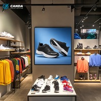 Écran LCD commercial TFT ultra-plat pour intérieur, moniteur carré Android pour affichage publicitaire dans les magasins de détail