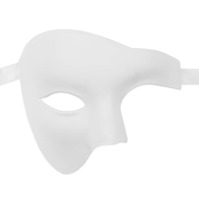 Masque demi-visage rétro style opéra pour hommes, masque de mascarade vintage en PVC léger, respirant et confortable