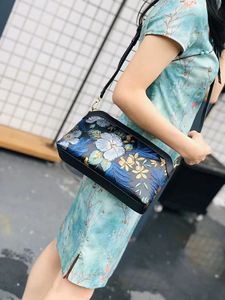 Bolso de Mano con Flores para Mujer, Elegante Bolso de Hombro de Cuero Vacuno Genuino, Bolso Bandolera para Dama - Product Image 3