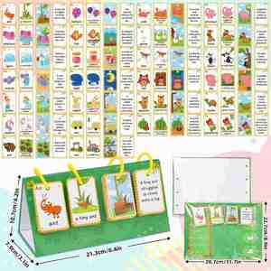 Tarjetas de Palabras para Formar Frases, Juego de Mesa Portátil, Educación del Habla, Aprender a Leer, Tabla de Construcción de Frases para Jardín de Infancia - Product Image 3