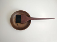Ensemble bol et pinceau à teinture pour cheveux en bambou à long manche, bol de mélange de couleur pour salon, pinceau de teinture, outils de coloration, durable, rond