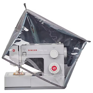 Housse anti-poussière pour machine à coudre avec poche de rangement essentielle, transparente, en PVC 600D, sac de rangement universel pour machine à coudre - Product Image 1