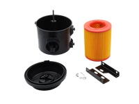 Boîtier de filtre à air noir cylindrique pour moteur avec tuyau d'admission flexible – Pièces de filtre automobile