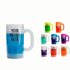 Vente en gros de mugs à bière en plastique, verres à pinte en PP de qualité alimentaire avec poignée, gobelets promotionnels - Product Image 5