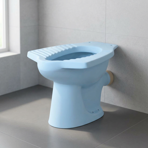 Inodoro de cerámica de una pieza EWC, estilo europeo, con descarga dual, sifón en P, taza redonda, montaje en suelo. - Product Image 1