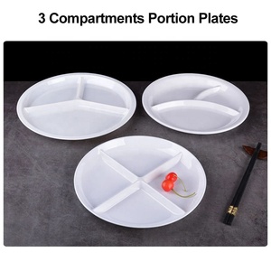 Vaisselle d'affaires en gros d'usine 3 compartiments 10 pouces Diet plaque de portion de mélamine divisée - Product Image 6