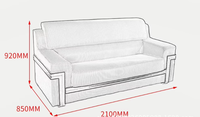 Ensemble de canapés inclinables de luxe modernes M&W, canapé modulaire élégant pour bureau