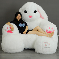 Fauteuil pliable sans pieds en peluche gonflable relaxant en forme de personnage de dessin animé pour salon, meubles d'animalerie, canapé-lit portable
