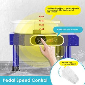 Máy làm gốm điện 25CM, máy nặn gốm sứ với màn hình cảm ứng LCD - Product Image 6