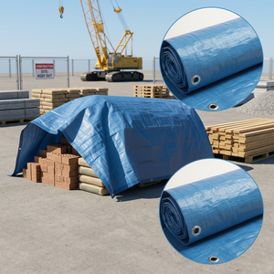 Premium Quality 100% <b>Waterproof</b> HDPE Coated <b>Heavy</b> <b>Duty</b> <b>Tarpaulin</b> Industrial & Agricultural Plastic Sheets - Product Image 2