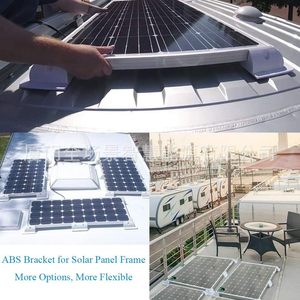 Abs <b>Bracket</b> Solar Panel Frame <b>White</b> 7 Pieces Set For RV Boat Roof Mounting System - Product Image 1
