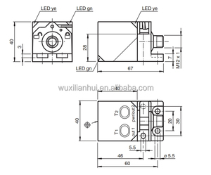 Kubischer bidirektion aler Kopf 2m Hindernis erkennungs sensoren Programmier barer Ultraschall-Näherung schalter - Product Image 5