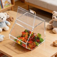 Boîte de rangement et de présentation en acrylique de qualité alimentaire, transparente, pour bonbons, biscuits, en-cas secs