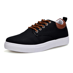Chaussures décontractées en toile pour hommes, légères, à lacets, couleur unie, tendance, grandes tailles 39-48, vente en gros - Product Image 6