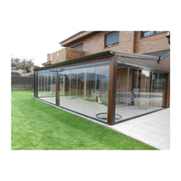 Maisons portables Maison en conteneur Pack plat Salle de bain préfabriquée Maison en verre préfabriquée modulaire Véranda