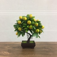 Bonsaï artificiel en céramique, 1 pièce, arbre Orange, gingembre, pêche, bayberry, décoration pour la maison, le bureau, le jardin et une fête