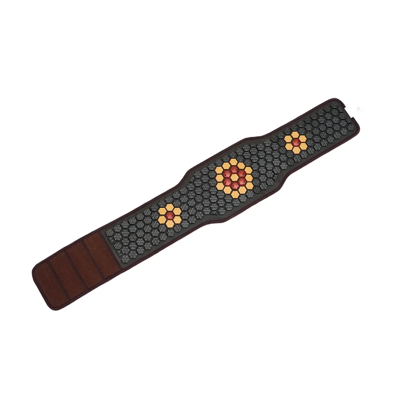 China Factory Hexagon Tourmaline Far Infrared Heating Photon Belt Heat Massage Waist Back Red Light Therapy Tourmaline Belt