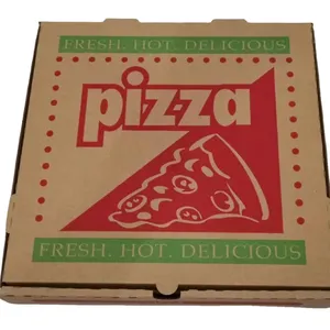 定制标志便宜7/10/12英寸环保纸箱瓦楞牛皮纸外卖送货包装印刷包装披萨盒