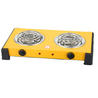 Kompor Listrik Ganda YONGQIAN YQ-200H-2 2000W Daya Tinggi, Hot Plate Portabel 2 Tungku untuk Pemanasan Cepat