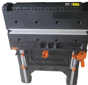 Banc de travail pliable robuste avec plan de travail en acier inoxydable, banc de travail multifonctionnel portable pour garage, atelier, bureau - Product Image 5