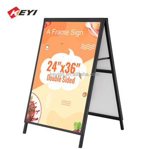 Tablero de letrero de pavimento para exteriores, uso a granel, precio de fábrica directamente, revestimiento de polvo negro, publicidad, marco de letrero de acera para anuncios - Product Image 3