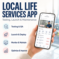 Desarrollo de Aplicaciones de Servicios Locales Personalizadas para IOS y Android con Búsqueda de Proveedores Cerca de Ti, Pago en Línea y Emparejamiento de Proveedores